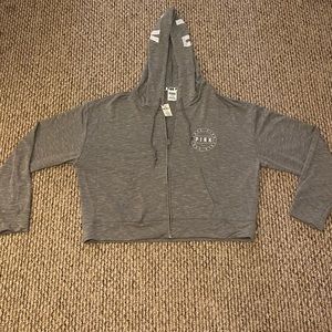 PINK Victoria’s Secret Cropped Zip-Up Hoodie